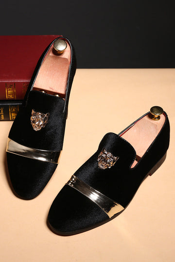 Czarne męskie buty weselne